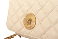 Versace Chic Nappa Leather Crossbody in Purity White