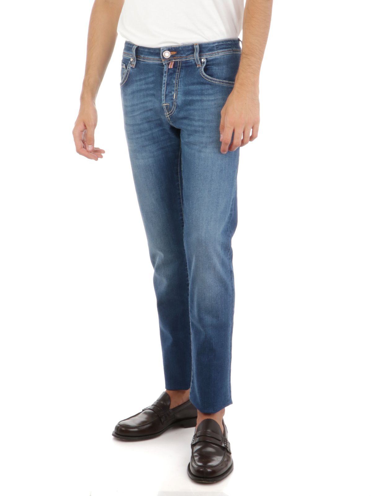 Jacob Cohen Blue Cotton Slim Men Jeans