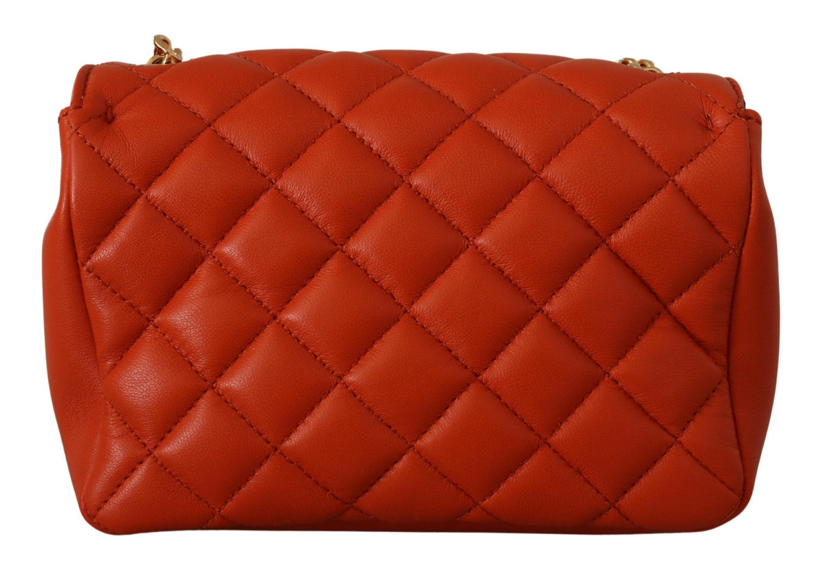 Versace Elegant Red Nappa Leather Crossbody Bag