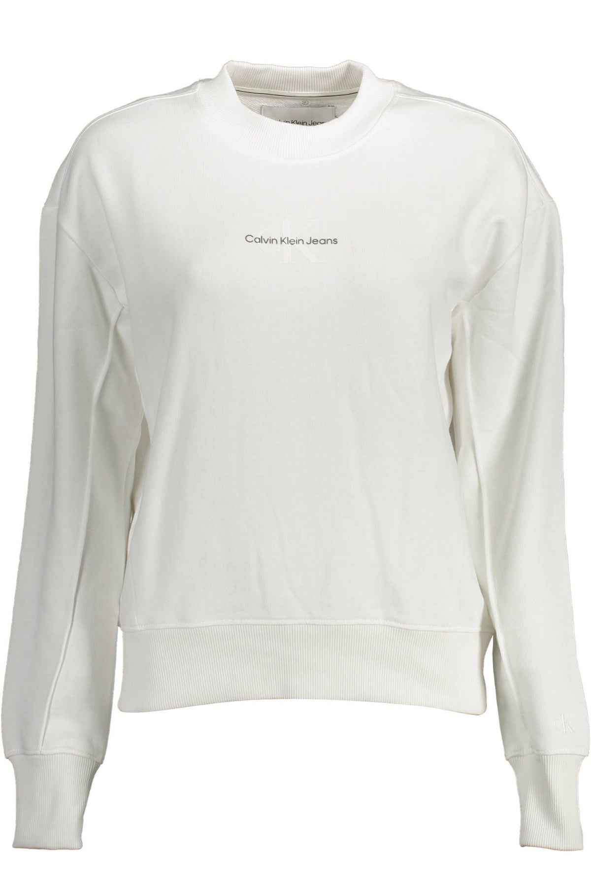 Calvin Klein Elegant White Cotton Sweatshirt