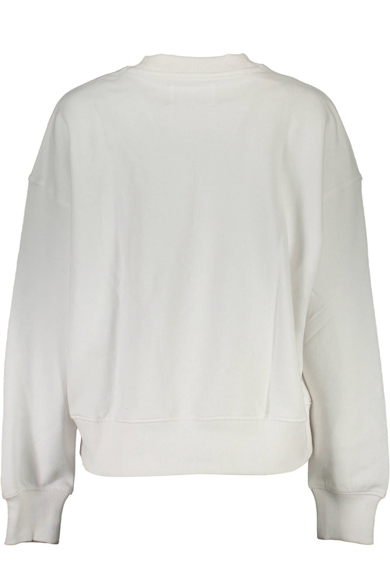 Calvin Klein Chic White Cotton Logo Sweatshirt