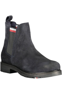 Tommy Hilfiger Blue Leather Men Boot