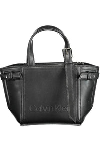 Calvin Klein Chic Black Shoulder Handbag with Zip Closure