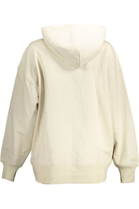 Calvin Klein Chic Beige Embroidered Zip Hoodie