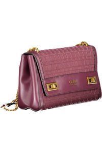 Guess Jeans Chic Purple Chain Handle Shoulder Bag