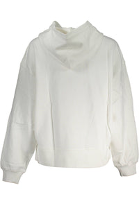 Calvin Klein Elegant White Brushed Cotton Hoodie