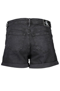 Calvin Klein Chic Mid-Rise Black Denim Shorts