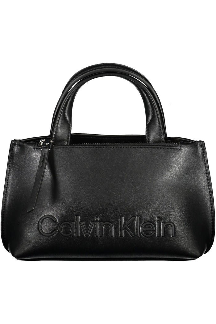 Calvin Klein Elegant Black Dual-Handle Designer Bag