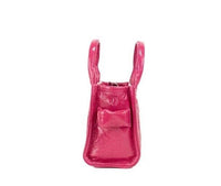 Marc Jacobs The Shiny Crinkle Micro Tote Magenta Leather Crossbody Bag Handbag