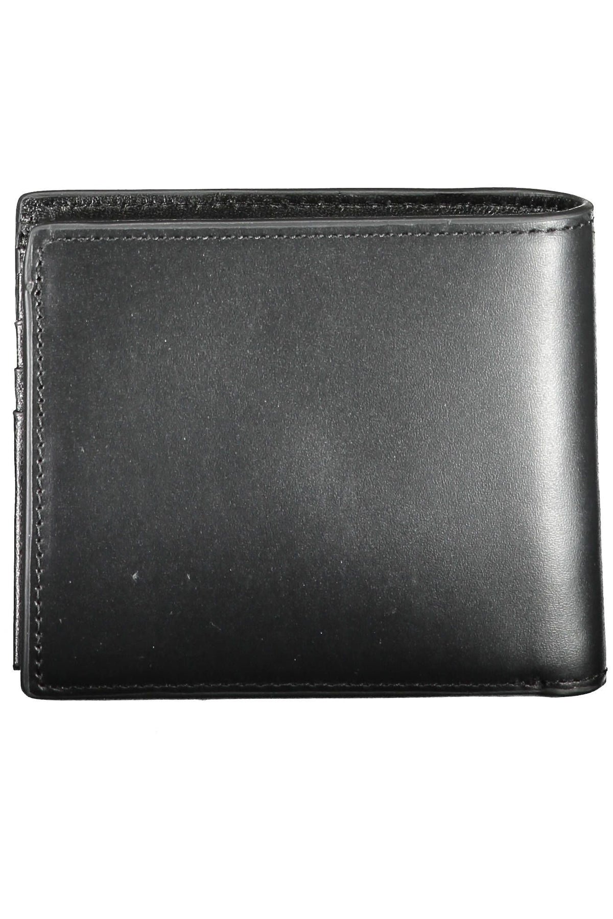 Tommy Hilfiger Sleek Black Leather Wallet with Contrasting Detail