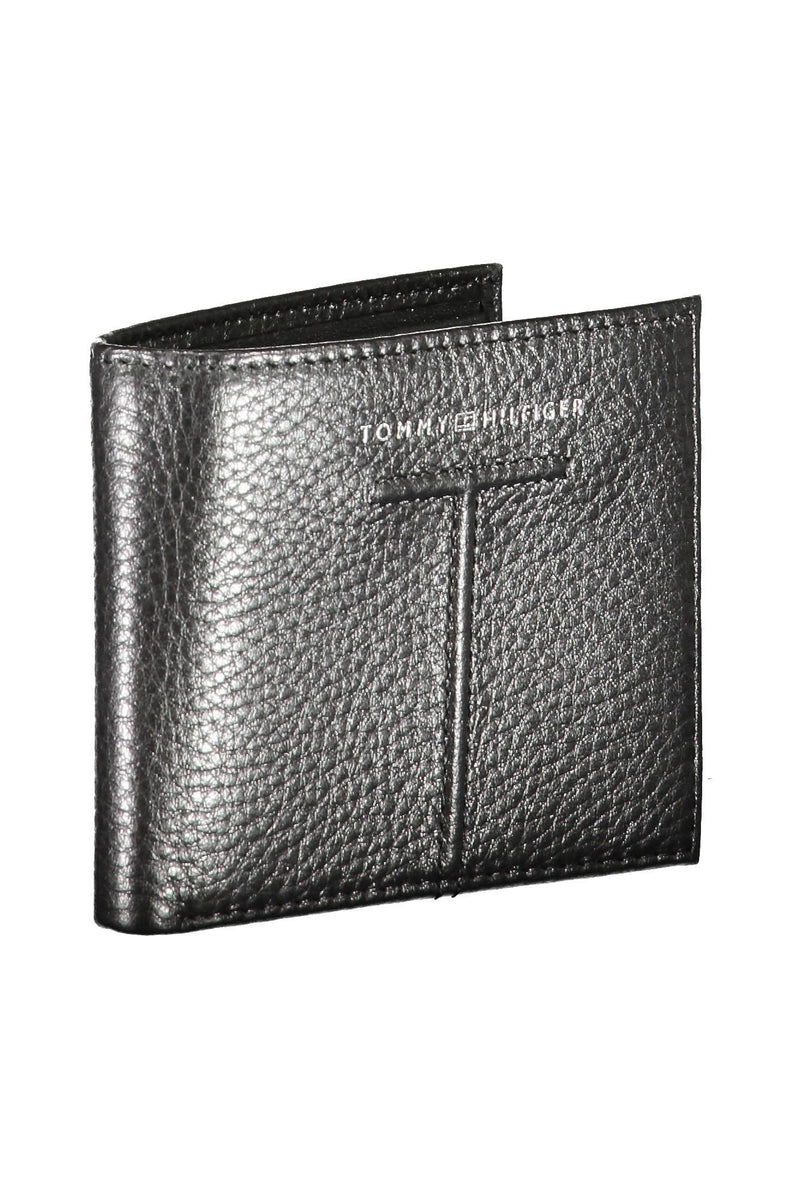 Tommy Hilfiger Elegant Black Leather Bifold Wallet