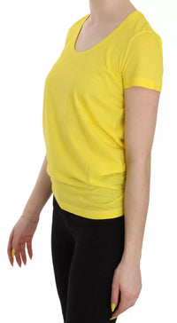 Dsquared² Yellow Round Neck Short Sleeve Shirt Top Blouse