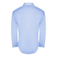 Aquascutum Plain Long Sleeve Blue Shirt