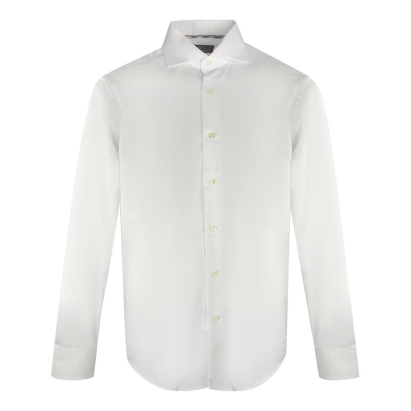 Aquascutum Branded Long Sleeve White Shirt