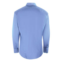 Aquascutum Branded Long Sleeve Blue Shirt