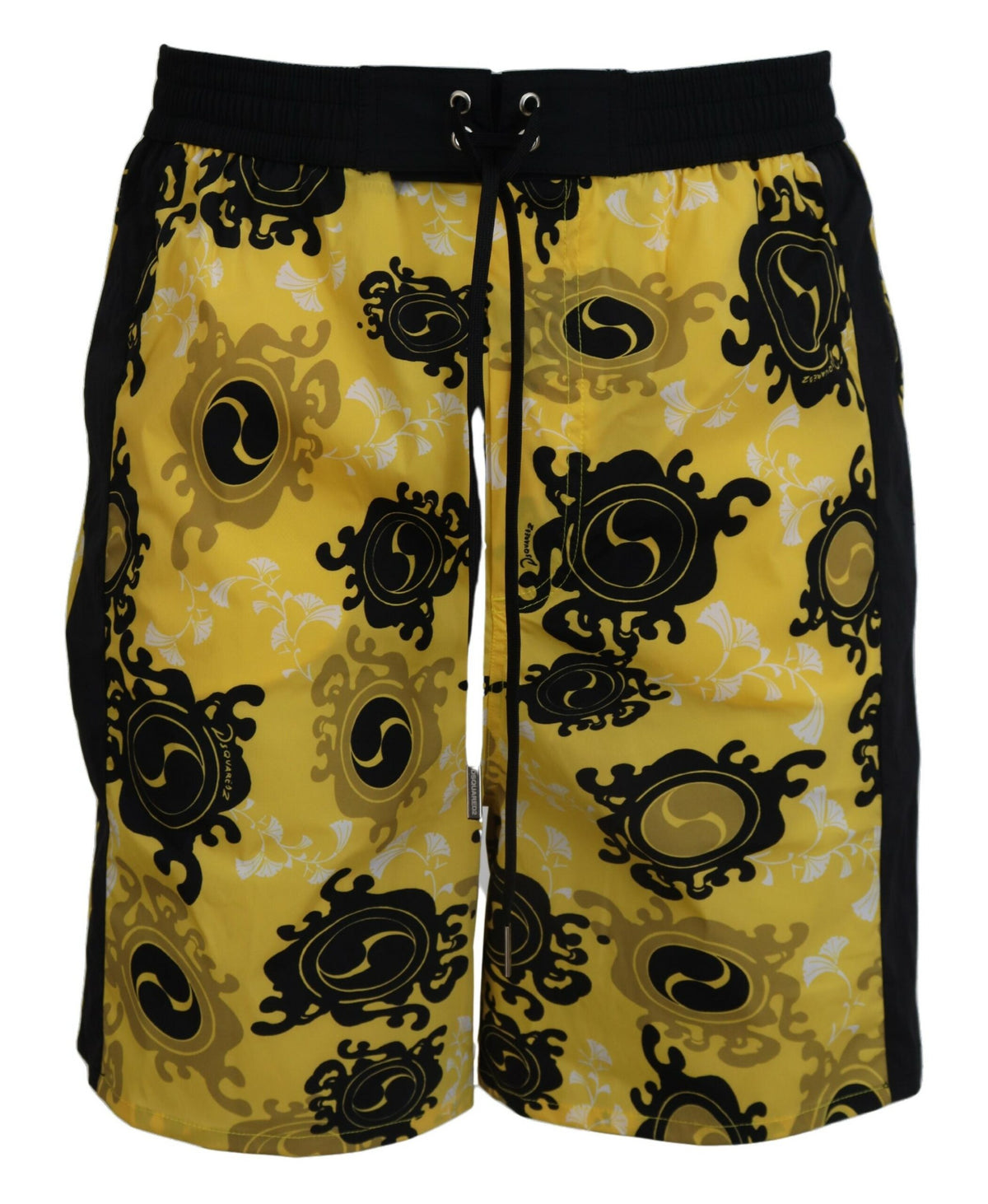 Dsquared² Yellow Block Print Swim Shorts Boxer