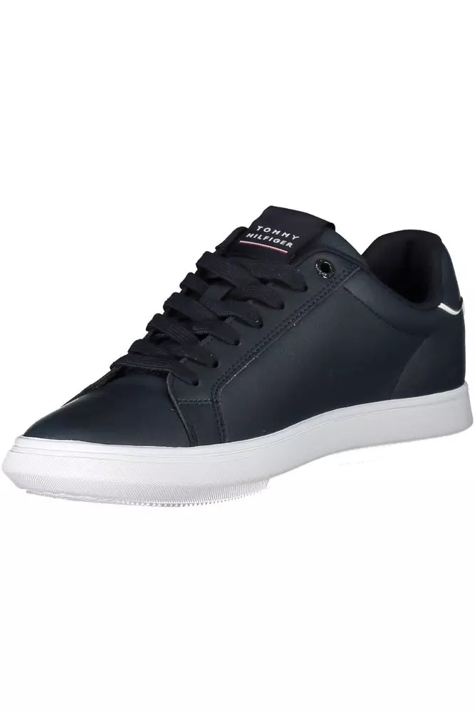 Tommy Hilfiger Bold Blue Lace-Up Sneakers with Contrast Accents