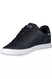 Tommy Hilfiger Bold Blue Lace-Up Sneakers with Contrast Accents