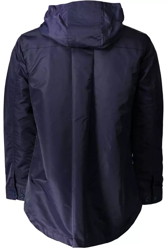 Gant Chic Blue Nylon Jacket with Hood