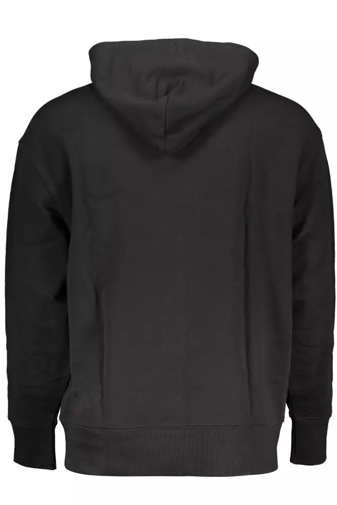 Tommy Hilfiger Sleek Hooded Cotton Sweatshirt in Black