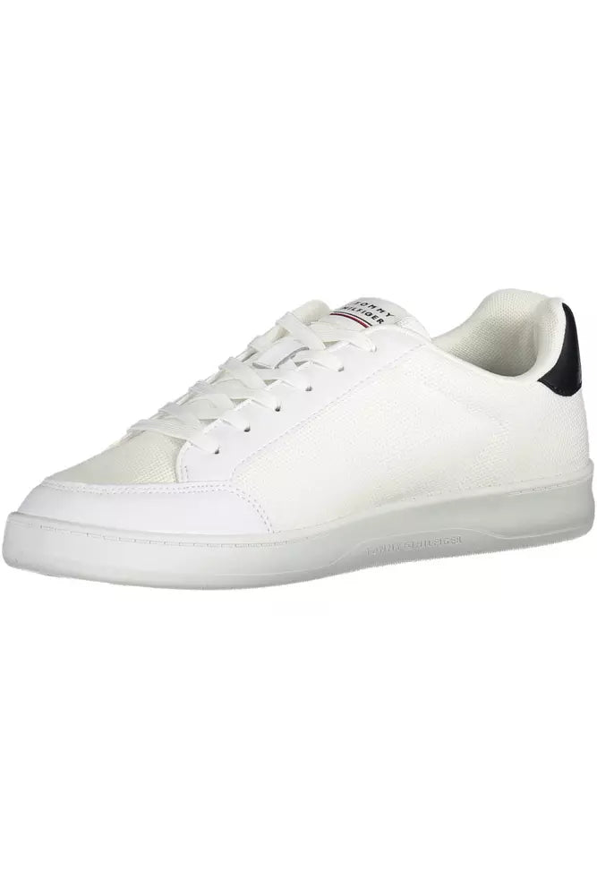 Tommy Hilfiger Eco-Conscious White Sneakers with Logo Accent