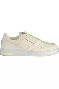 Calvin Klein Sleek White Sporty Sneakers with Eco-Conscious Twist