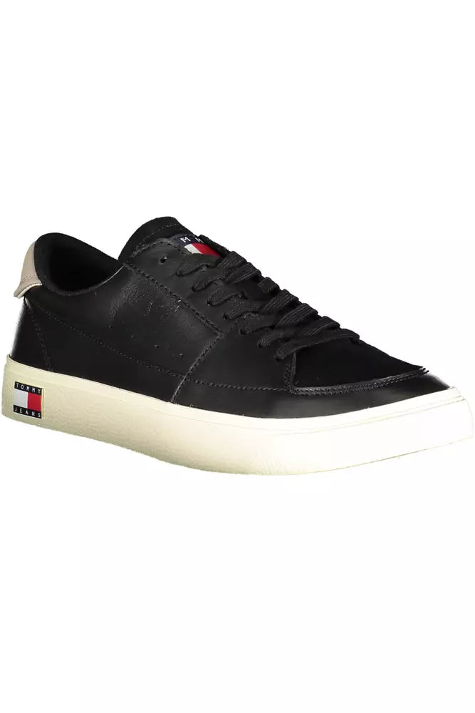 Tommy Hilfiger Eco-Conscious Sleek Sneakers in Black