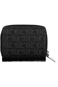 Calvin Klein Elegant Black Zip Wallet with Contrast Detailing