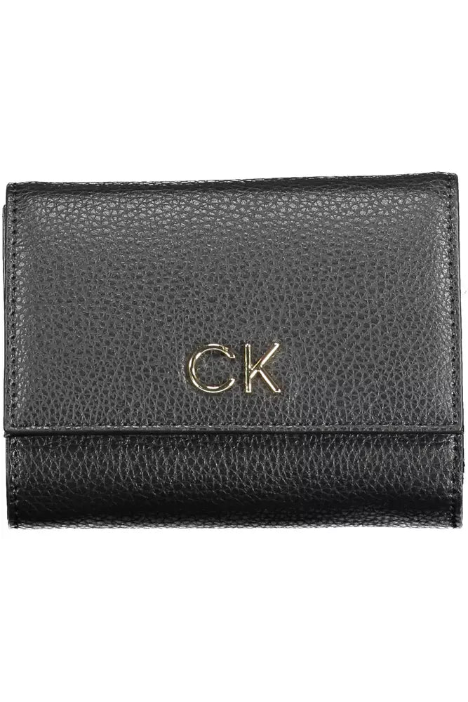 Calvin Klein Sleek Black Polyethylene Wallet with RFID Lock