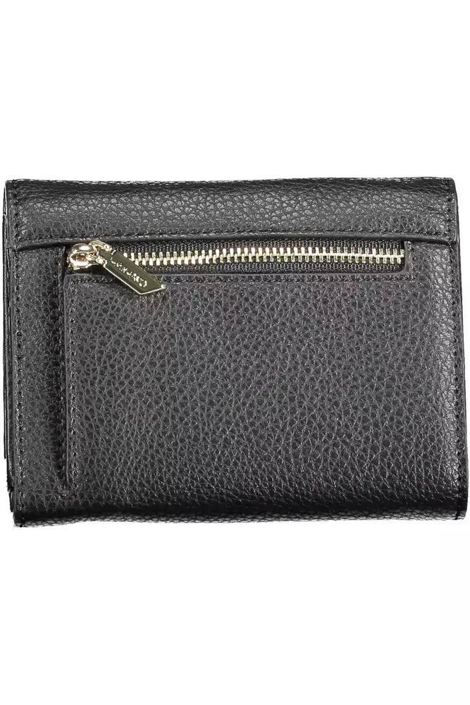 Calvin Klein Sleek Black Polyethylene Wallet with RFID Lock