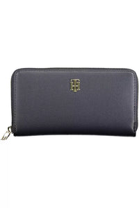 Tommy Hilfiger Elegant Blue Polyethylene Wallet with Logo Detail