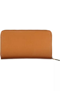 Calvin Klein Elegant Brown Polyethylene Wallet with RFID Lock