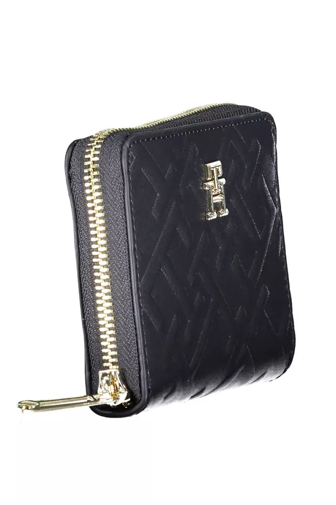 Tommy Hilfiger Elegant Blue Polyethylene Wallet with Contrast Detail