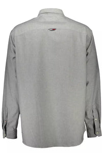 Tommy Hilfiger Gray Cotton Men Shirt