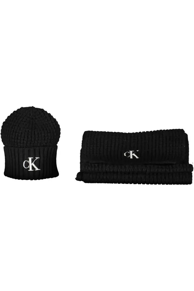 Calvin Klein Sophisticated Wool Blend Scarf and Cap Set