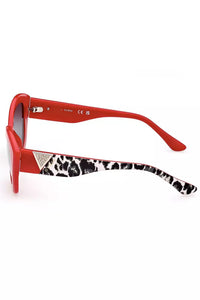 Guess Jeans Red Injected Plastic Women Sunglass