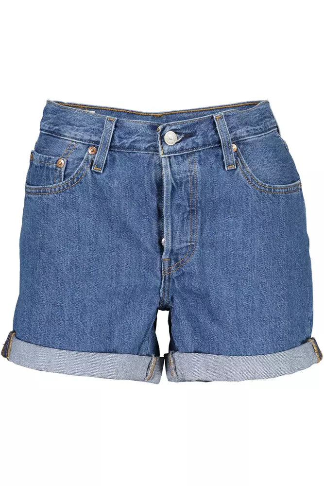 Levi's Chic Blue Cotton Denim Shorts