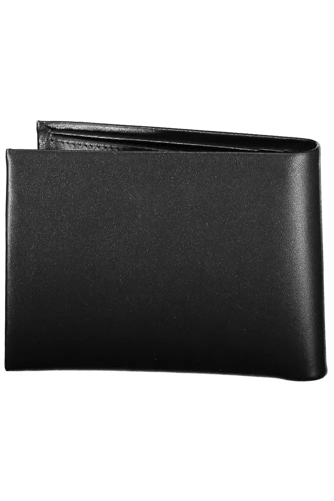 Calvin Klein Sleek Black Leather Wallet with Coin Purse