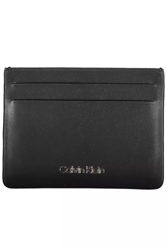 Calvin Klein Sleek Black Leather Card Holder