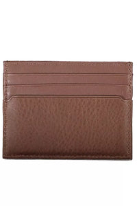 Tommy Hilfiger Elegant Brown Leather Card Holder