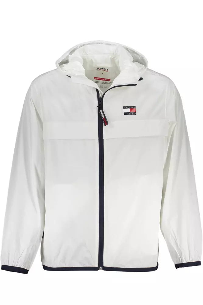 Tommy Hilfiger Chic Waterproof Hooded Jacket - Classic White