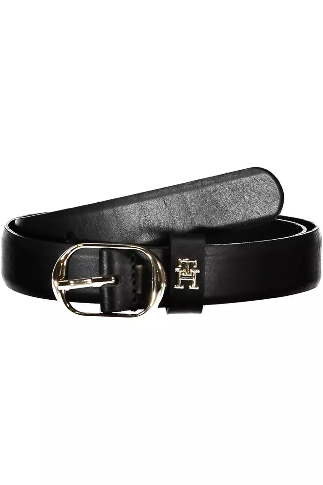 Tommy Hilfiger Black Leather Women Belt