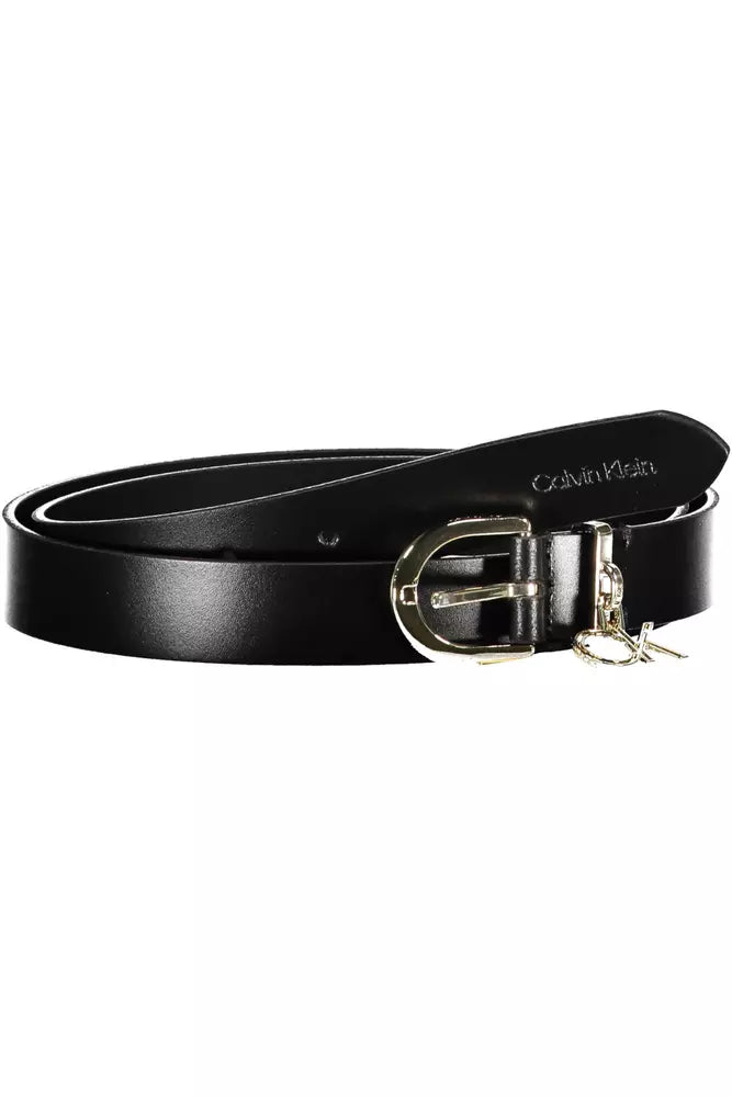 Calvin Klein Black Leather Women Belt