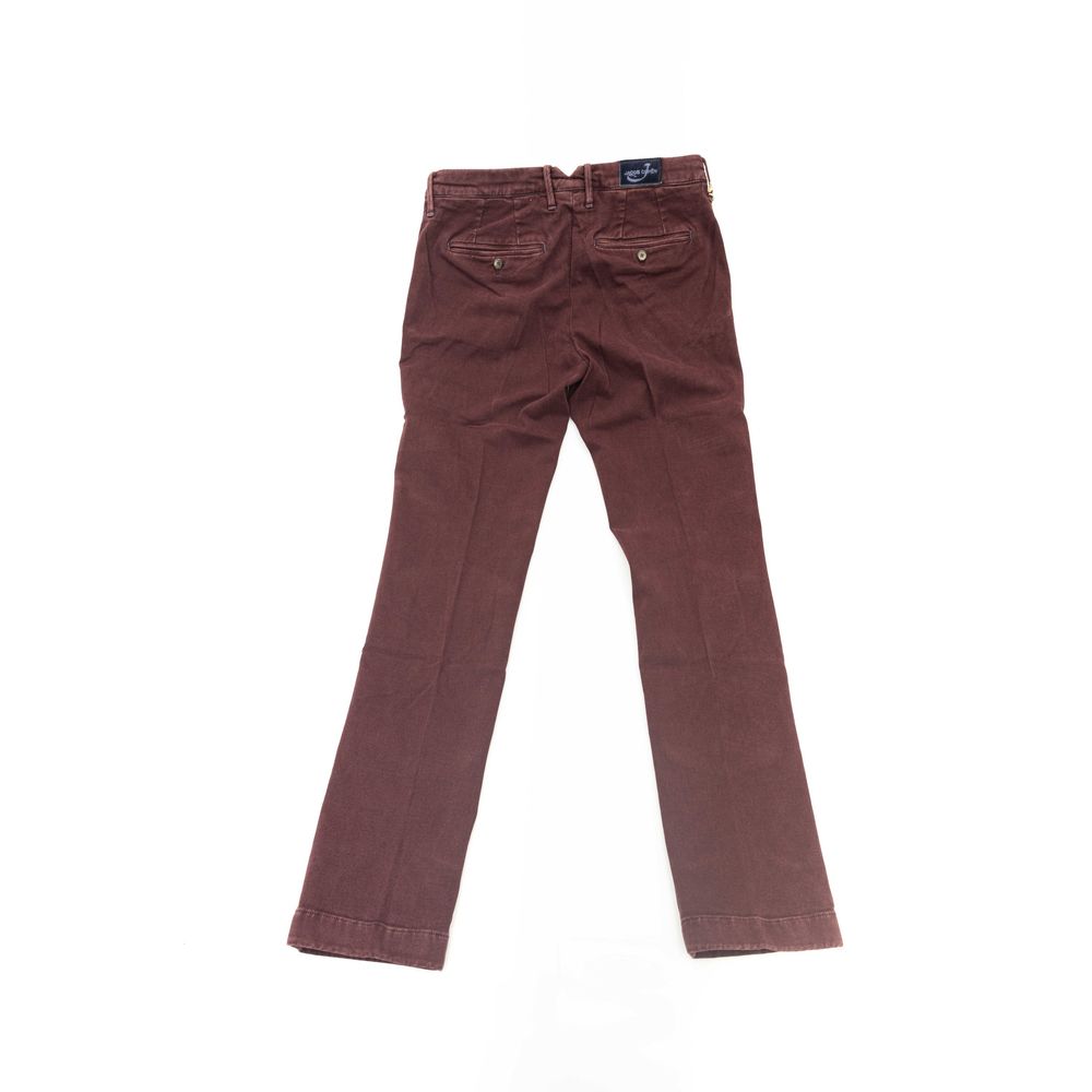 Jacob Cohen Elegant Burgundy Chino Model Trousers