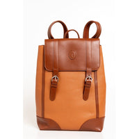 Trussardi Elegant Brown Leather Backpack for Men