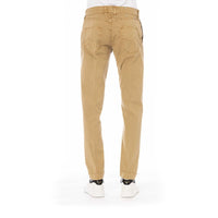 Jacob Cohen Beige Cotton Blend Trousers with Pockets