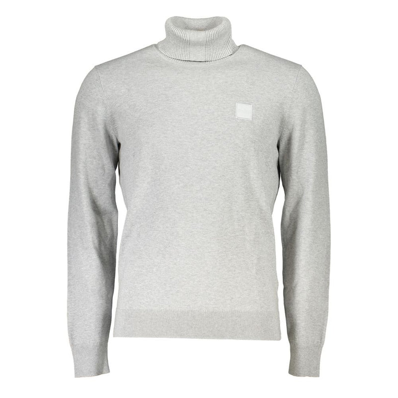 Hugo Boss Gray Cotton Men Sweater