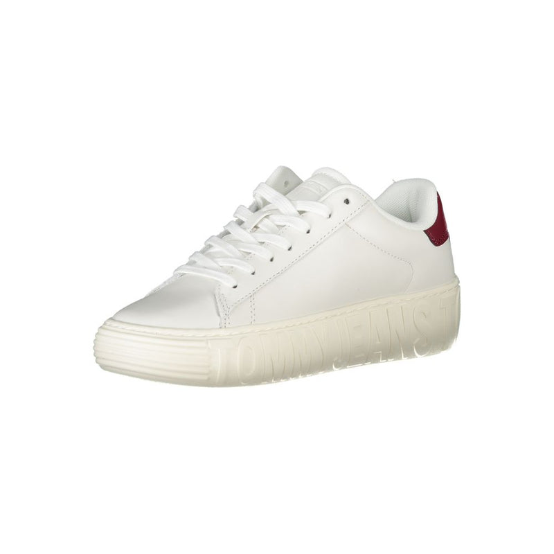 Tommy Hilfiger White Leather Women Sneaker