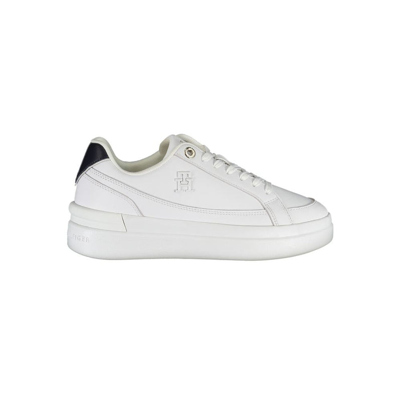 Tommy Hilfiger Chic White Sneakers with Contrast Details