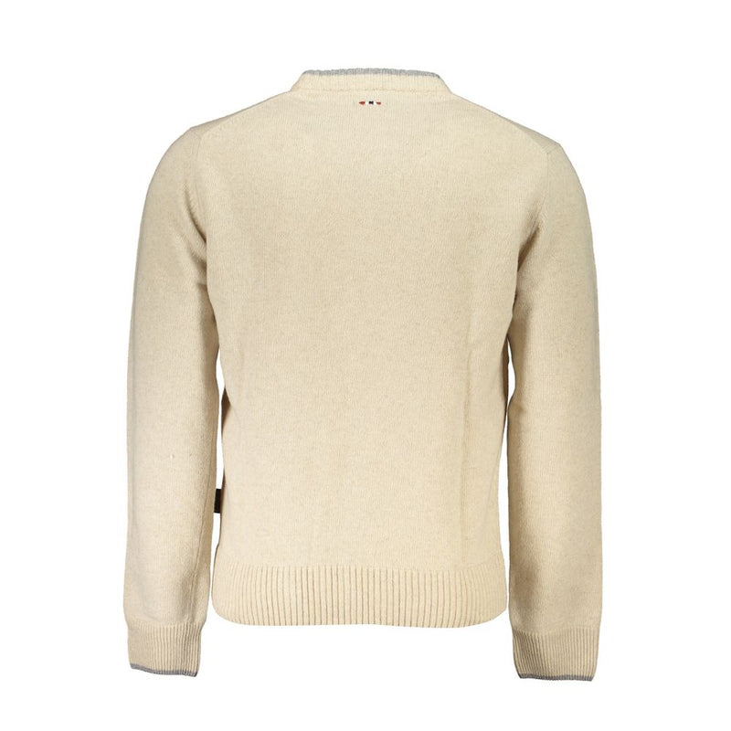 Napapijri Beige Fabric Men Sweater